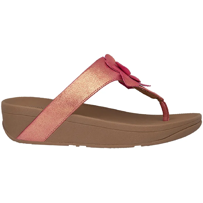 sandals for stylish beach wearWomen's Fit Flop Lottie Corsage Pink Suede