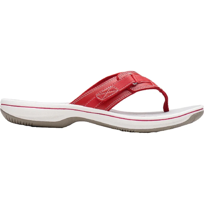 sandals with arch support for all-day comfortWomen's Clarks Cloudsteppers Breeze Sea Red Synthetic