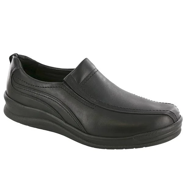 loafers with unique detailing for fashionable styleLoafers with Heel SupportSAS Cruise On Loafer Black Leather (Men's)