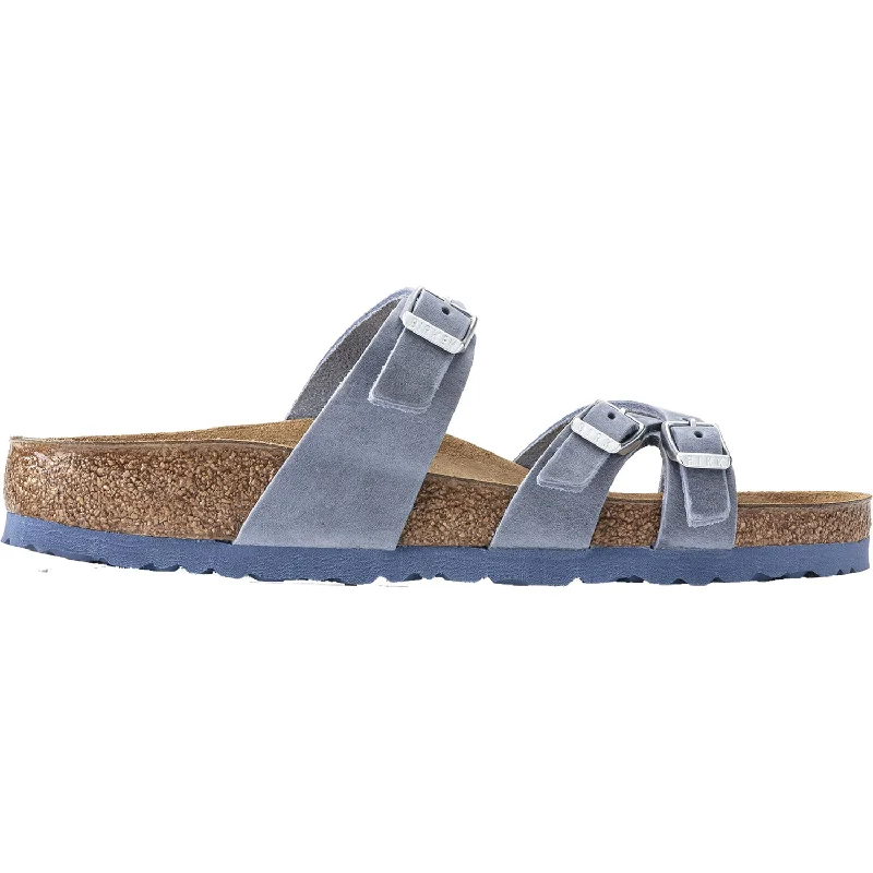 sandals with adjustable straps for perfect fitWomen's Birkenstock Franca Dusty Blue Oiled Leather