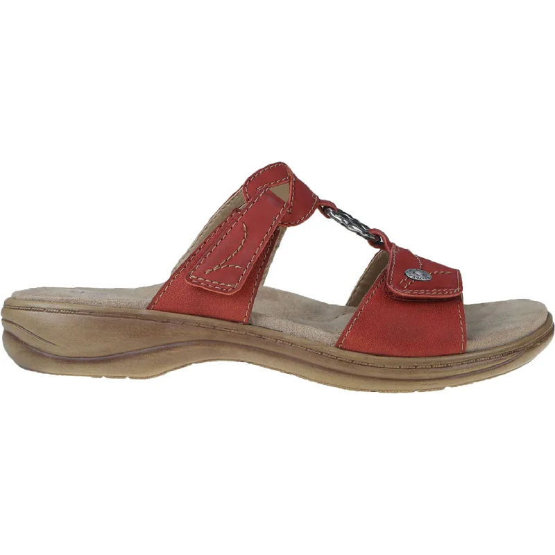 sandals for outdoor parties with fashionable lookWomen's Earth Suzanne Red Leather