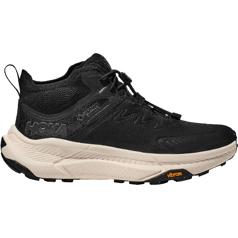 athletic shoes for women with rubberized outsole for traction-Athletic shoes for daily runnersWomen's Hoka One One Transport Chukka GoreTex Black/Alabaster Synthetic