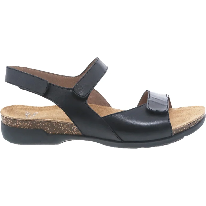 sandals with leather straps for elegant lookWomen's Dansko Ronda Black Leather