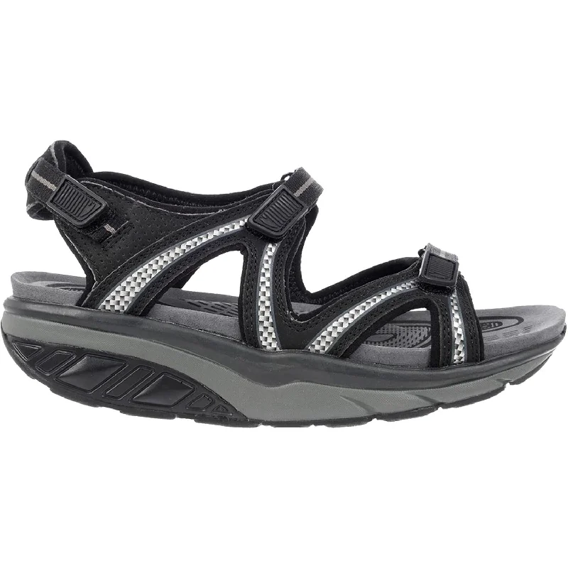 sandals for women with soft materials for comfortWomen's MBT Lila Sport Sandal Black/Charcoal Synthetic