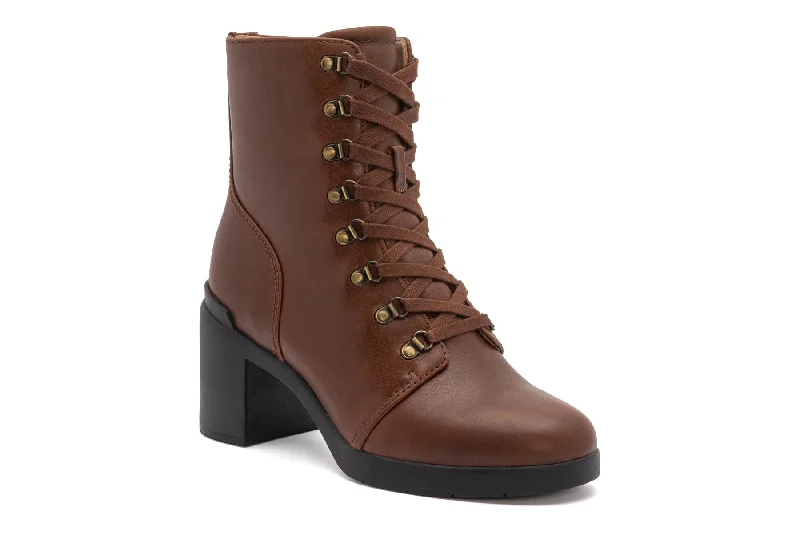 Trendy lace-up boots for women with thick heel-Metropolis Lace Metatarsal