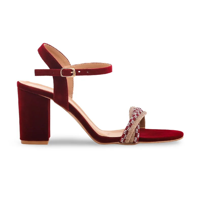 sandals with elegant straps for stylish lookMaroon Fancy Sandal FN5570