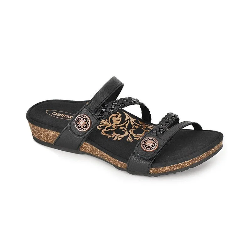 sandals for stylish summer outingsJaney Braided Slide Black