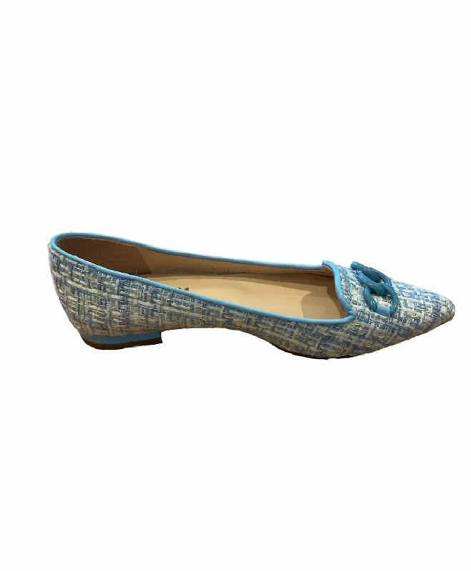 loafers for everyday comfort and chic designLoafers with Bright PatternsLilah Loafers In Blue Tweed