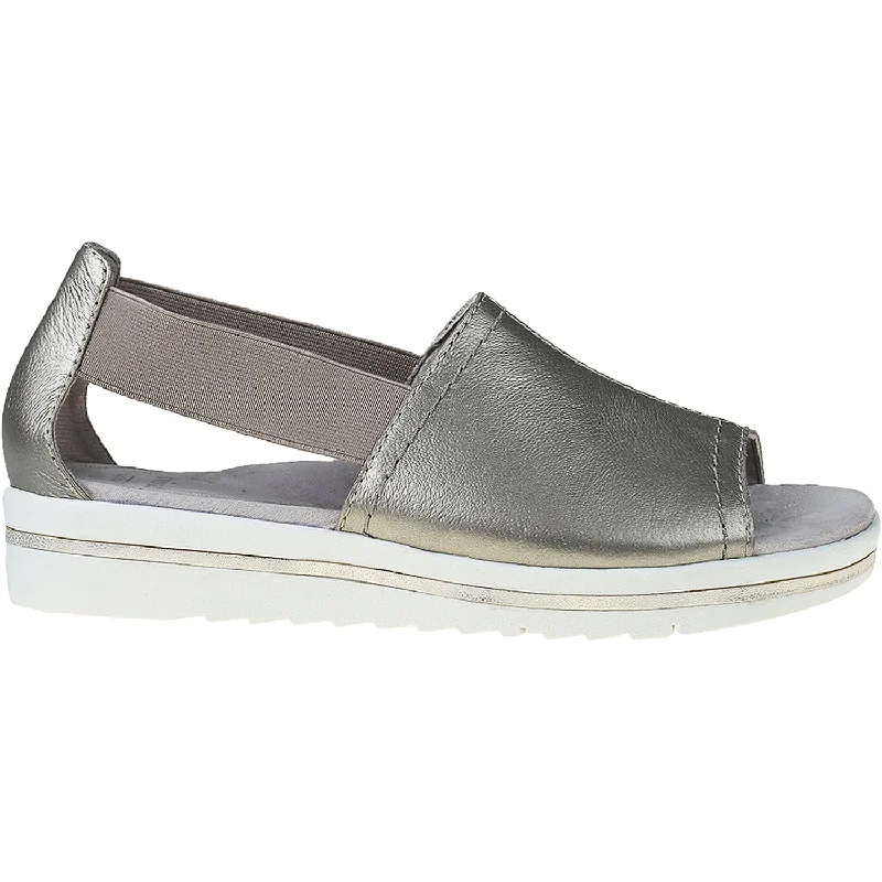 sandals with comfortable sole for summer adventuresWomen's Earth Connie Platinum Leather