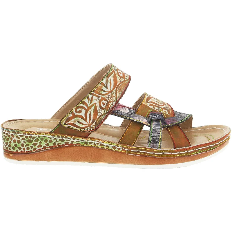 sandals for outdoor hikes with cushioned solesWomen's L'Artiste by Spring Step Caiman Camel Multi Leather