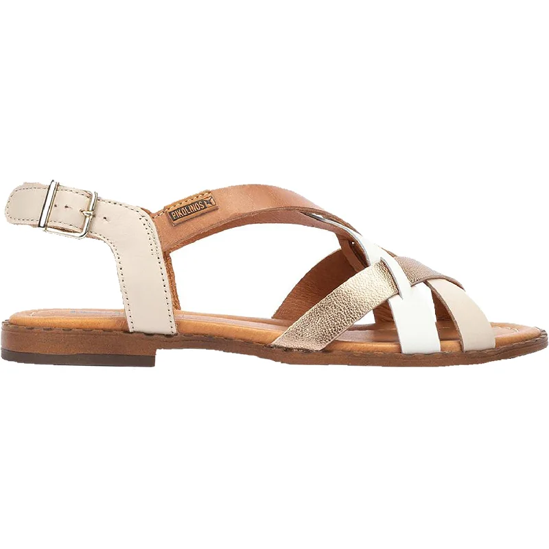 sandals for relaxed weekends with easy wearWomen's Pikolinos Algar W0X-0556C3 Marfil Leather