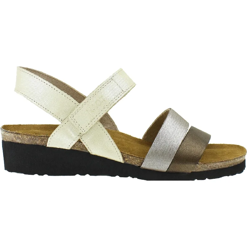 sandals for men with stylish strap detailsWomen's Naot Kayla Gold/Silver/Grecian Gold Leather