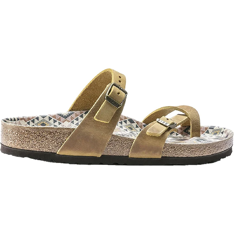 sandals for kids with easy slip-on designWomen's Birkenstock Mayari Ethno Ochre Oiled Leather