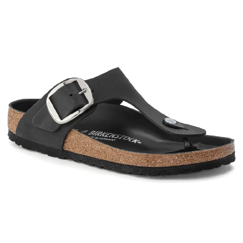 sandals with orthopedic footbeds for comfortBirkenstock Gizeh Big Buckle Black