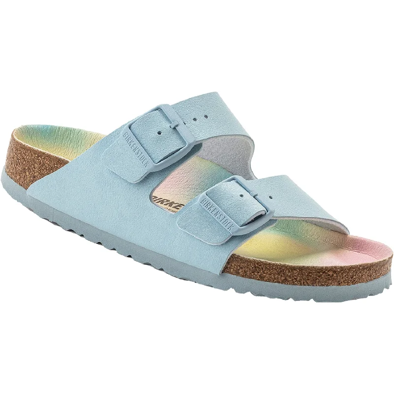 sandals for both comfort and durabilityWomen's Birkenstock Arizona Vegan Ombre Finished Sky Birkibuc