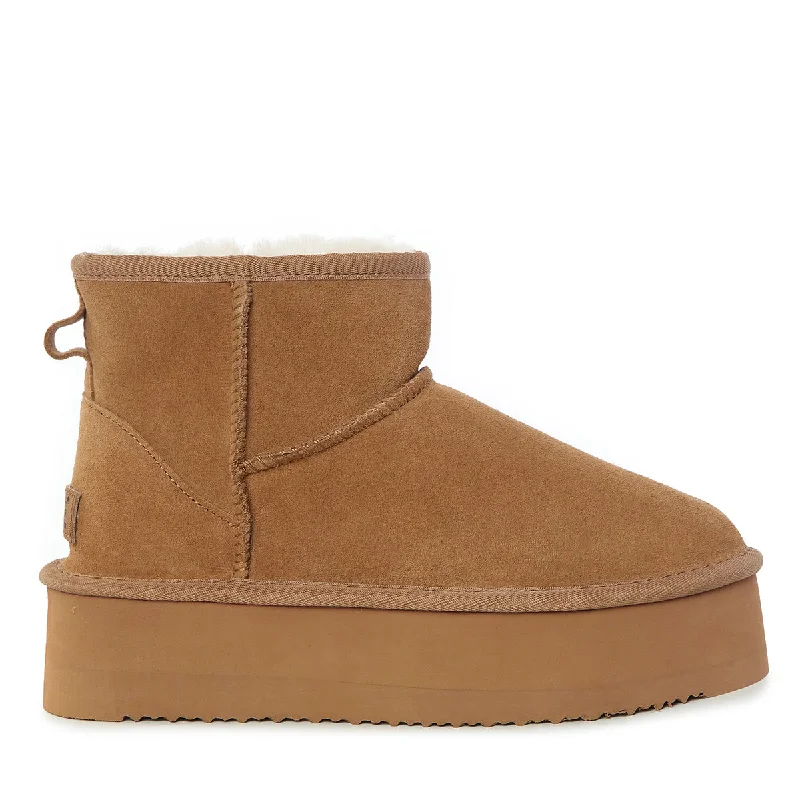 Comfortable snow boots for women with elastic panel-UGG Ultimate Platform Mini Boots