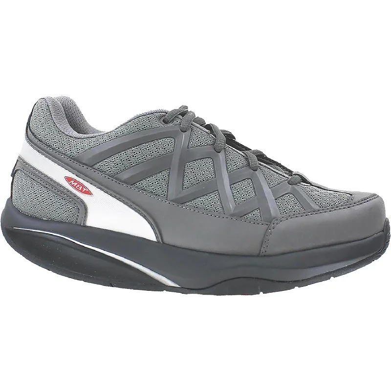 athletic shoes for men with dual-density sole for superior comfort-Athletic shoes with stable solesMen's MBT Sport 3 Grey Leather/Mesh