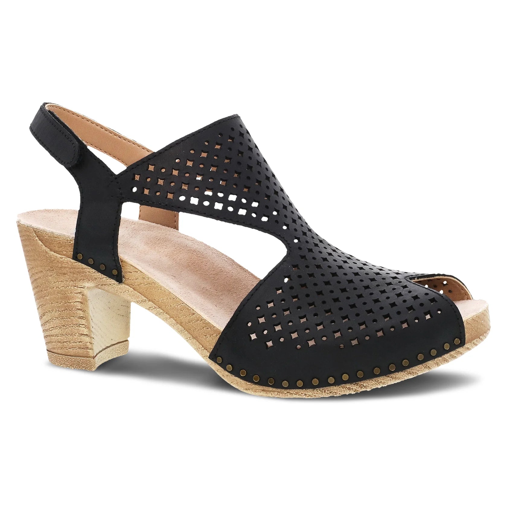 sandals for both casual and travel looksTeagan Black Burnished Nappa Sandal