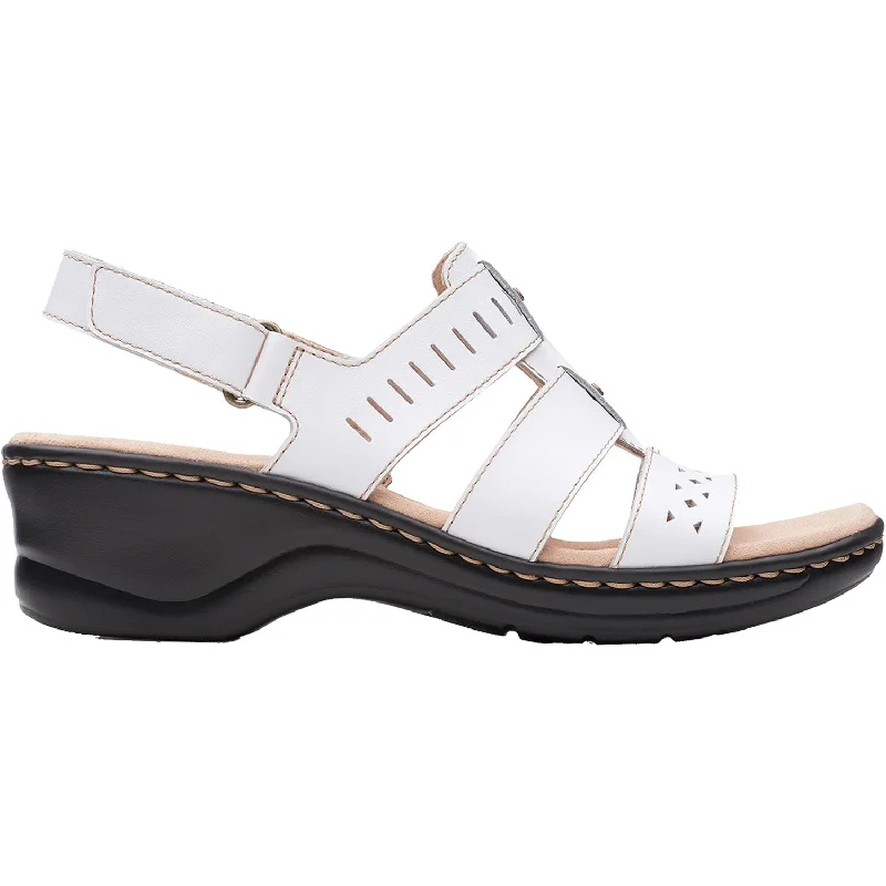 sandals with extra cushioning for all-day comfortWomen's Clarks Lexi Qwin White Leather