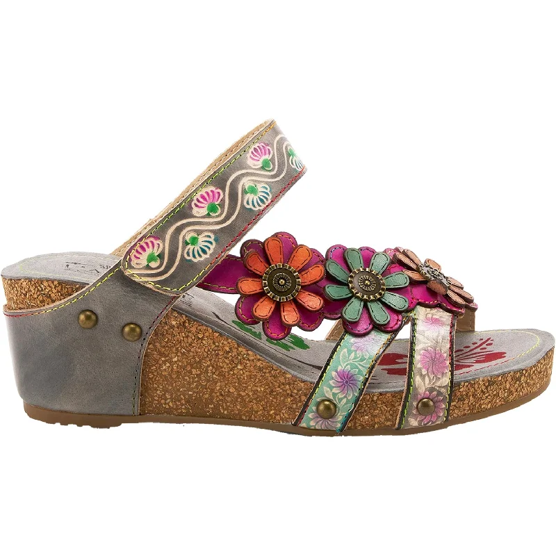 stylish sandals for casual outfitsWomen's L'Artiste by Spring Step Delight Grey Multi Leather