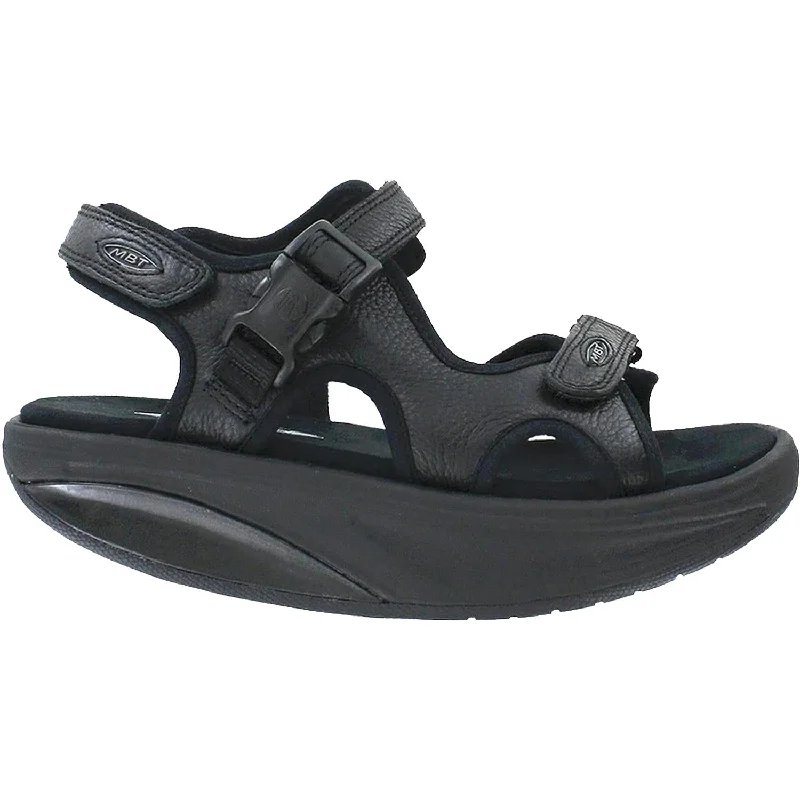 sandals for both casual outings and beach vacationsWomen's MBT Kisumu 3S Black Leather