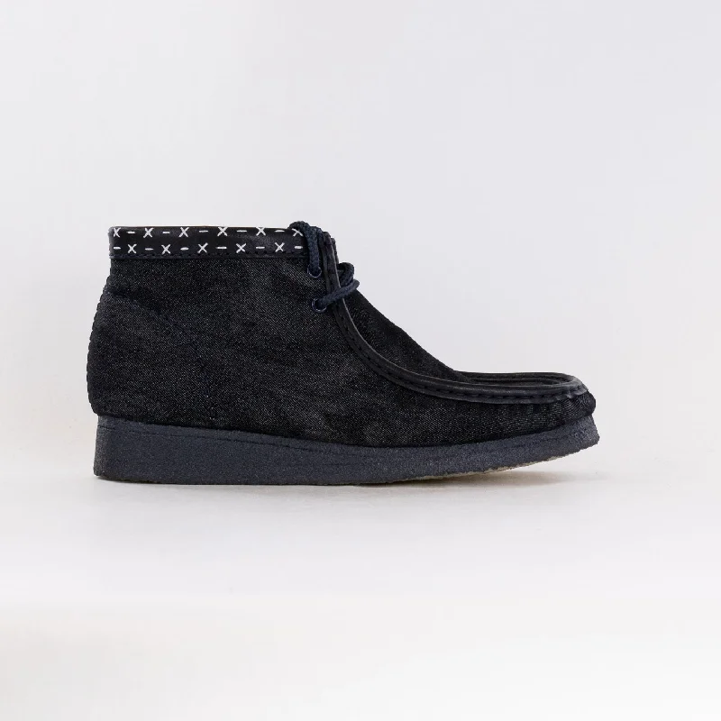 Fashionable snow boots for women with furry details-Clarks Originals Wallabee Boot (Men's) - Denim Blue Synthetic