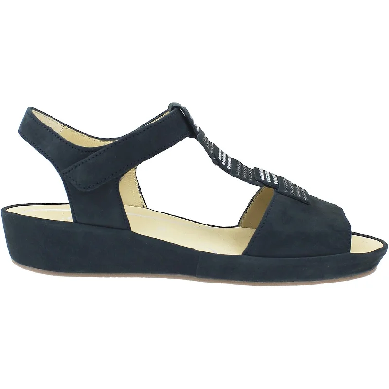 sandals for both indoor and outdoor useWomen's Ara Shoes Chrissy Blau Navy Nubuck