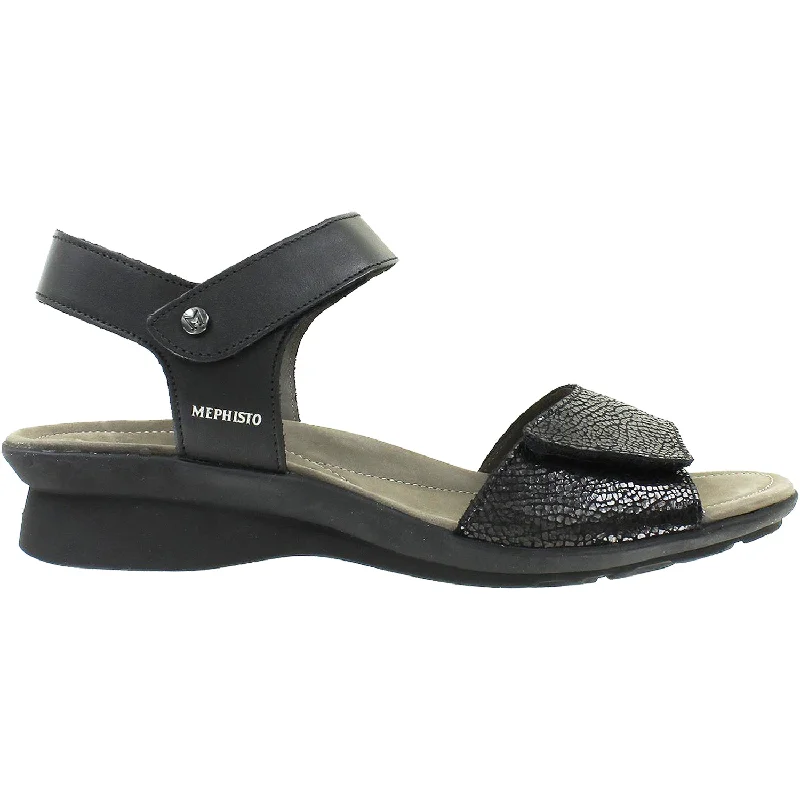 sandals for long outdoor days with supportive soleWomen's Mephisto Pattie Black Softy/Moon Leather