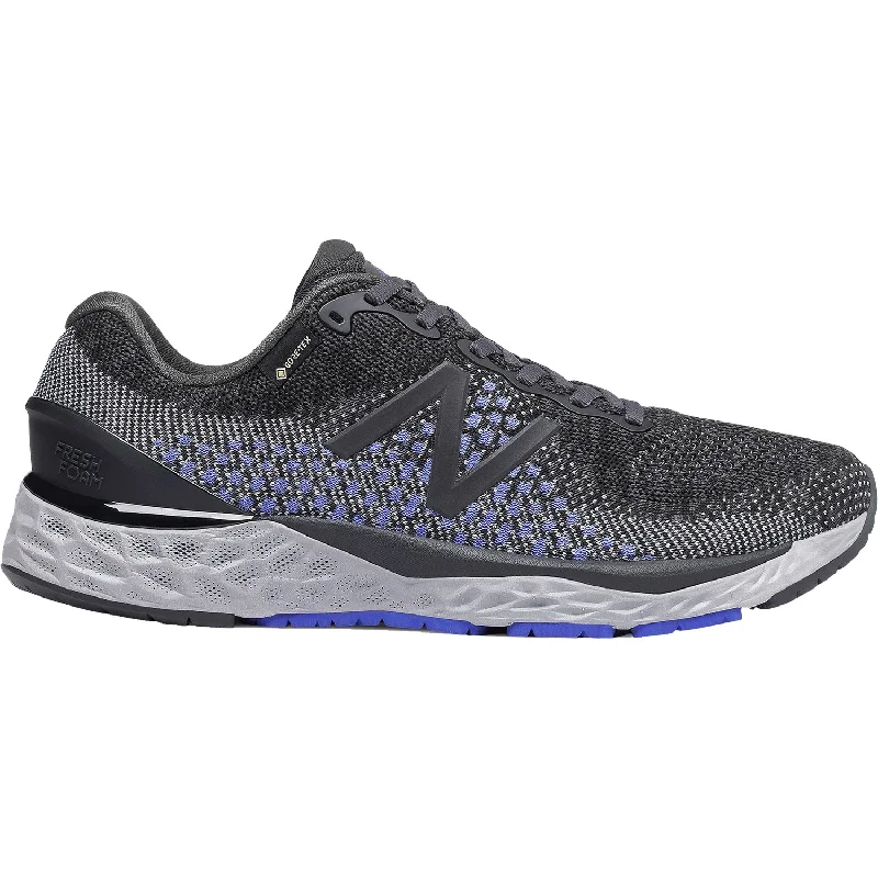 athletic shoes for men with reflective design for night visibility-Athletic shoes for casual runnersMen's New Balance Fresh Foam M880GX10 Black/Thunder/Cobalt Blue Mesh