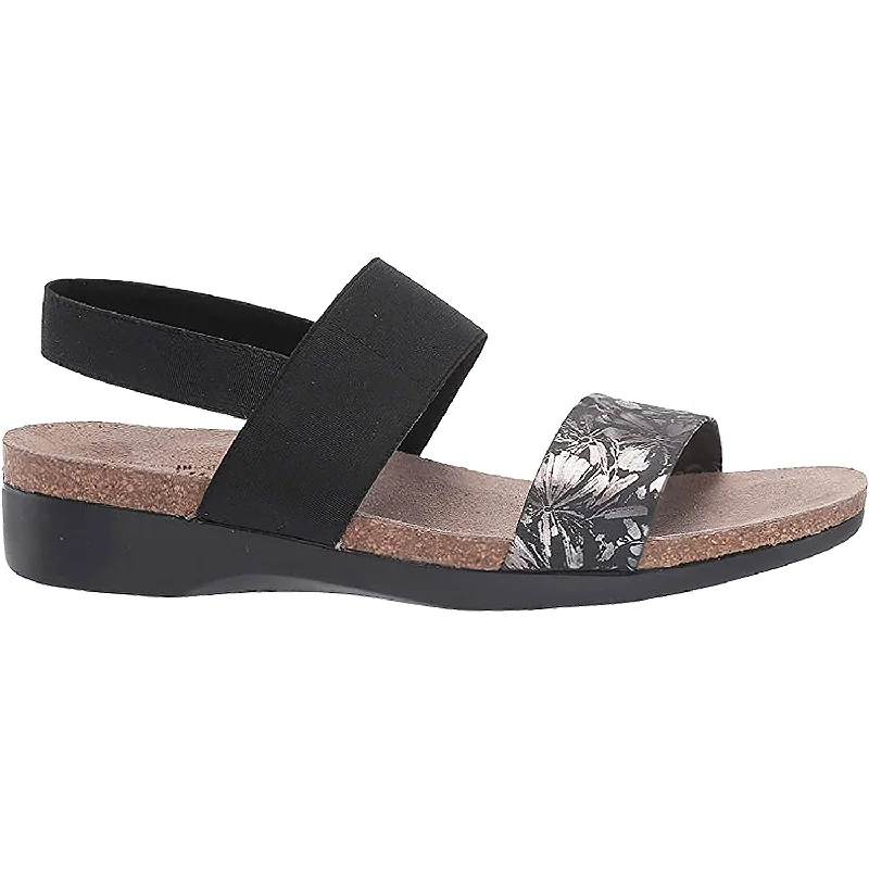 sandals for both casual and formal outfitsWomen's Munro Pisces Black Floral Print Leather