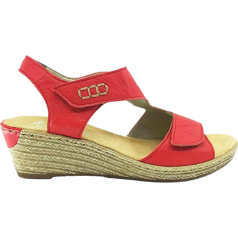 sandals with extra cushion for all-day comfortWomen's Rieker 62468-33 Fanni 68 Flamme Leather