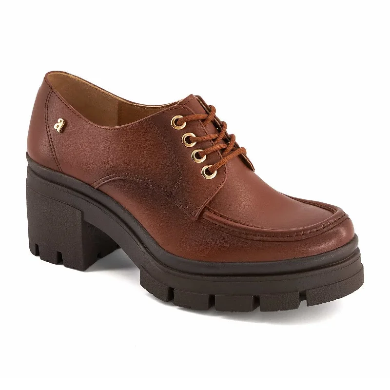 comfortable leather Oxfords for stylish wear -Oxfords Soft BeigeAndrea Heeled Oxfords