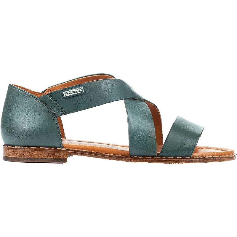 sandals for both casual outings and beach vacationsWomen's Pikolinos Algar W0X-0552 Emerald Leather