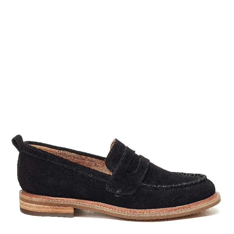 loafers with rubber sole for slip resistanceLoafers for Travel ComfortLens Black Suede Loafers