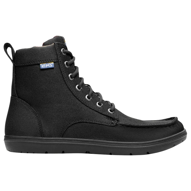 Casual boots for men with soft leather material-Lems Boulder Boot Vegan Black