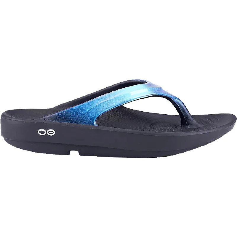 sandals with breathable straps for all-day useWomen's OOFOS OOlala Luxe Atlantis Synthetic