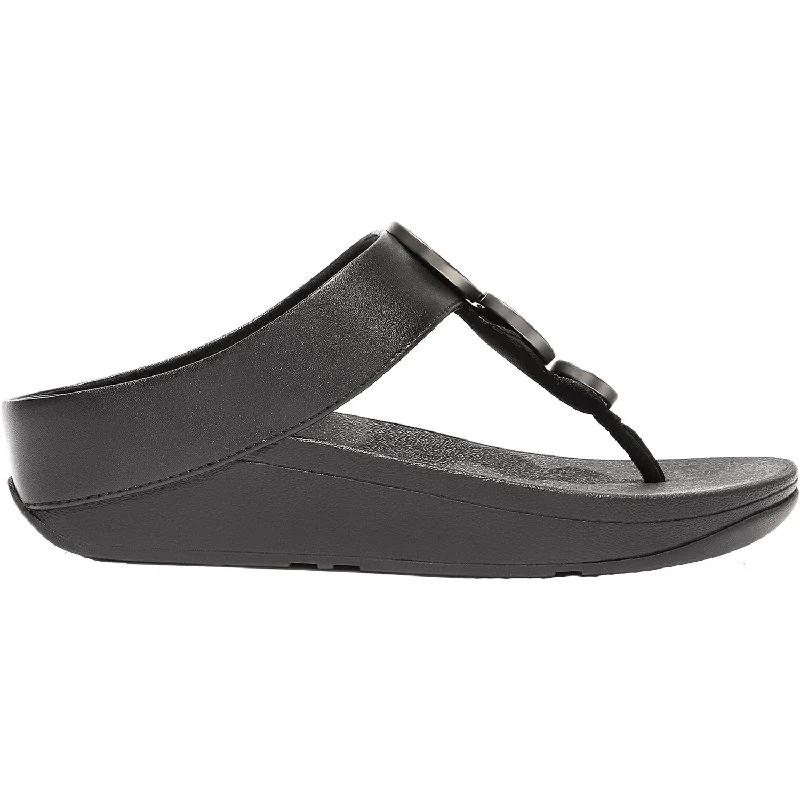 sandals with arch support for comfort and styleWomen's FitFlop Halo Black Leather