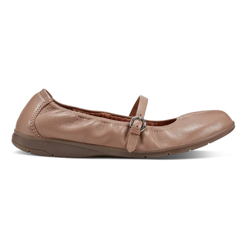 Flats with adjustable straps for a custom fit-Flats for plantar fasciitis-Korvino Almond Toe Casual Ballet Flats