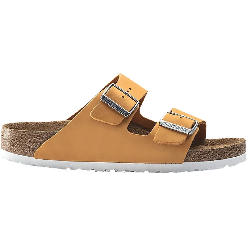 sandals with padded footbed for added comfortWomen's Birkenstock Arizona Soft Footbed Apricot Nubuck