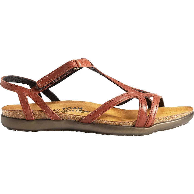 sandals for hot weather with breathable strapsWomen's Naot Dorith Soft Chestnut Leather