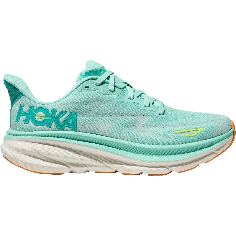 athletic shoes for women with non-slip sole for secure grip-Athletic shoes for daily runsWomen's Hoka Clifton 9 Seafoam/Aqua Breeze Mesh