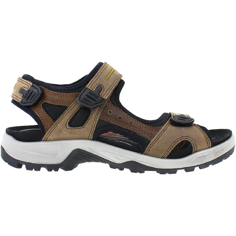 sandals with wide straps for extra supportMen's Ecco Yucatan Espresso/Cocoa/Black Nubuck/Leather