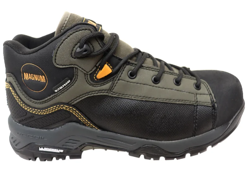 Warm insulated boots for winter weather-Magnum Mens Comfortable RX Mid Composite Toe Safety Boots