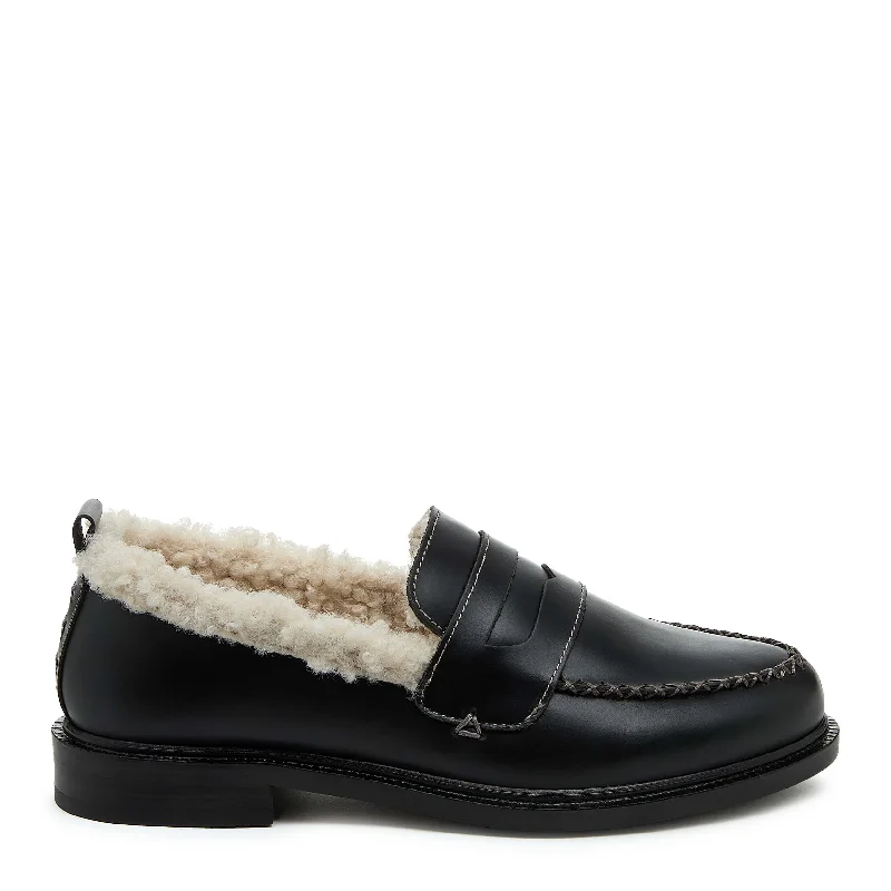 loafers for men with arch supportLoafers for Evening WearLens Black Shearling Loafers