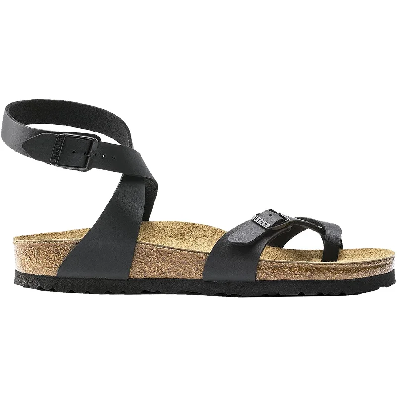 sandals for both trendy and casual looksWomen's Birkenstock Yara Black Birko-Flor