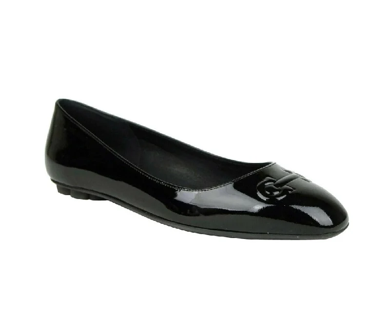 Comfortable flats for everyday wear-Flats with durable sole-Salvatore Ferragamo Women's Patent Leather Ballet Flats