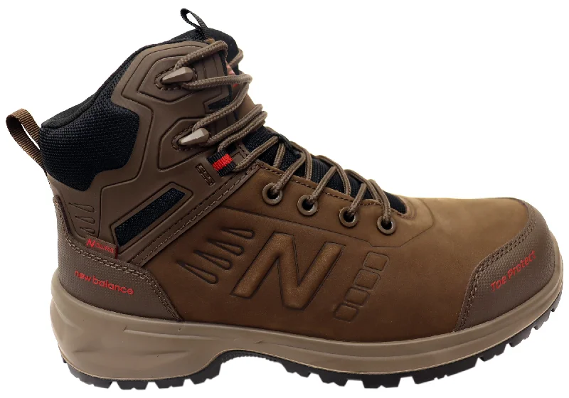 Comfortable boots for men with moisture-wicking lining-New Balance Calibre Mens Leather Composite Toe 2E Wide Work Boots