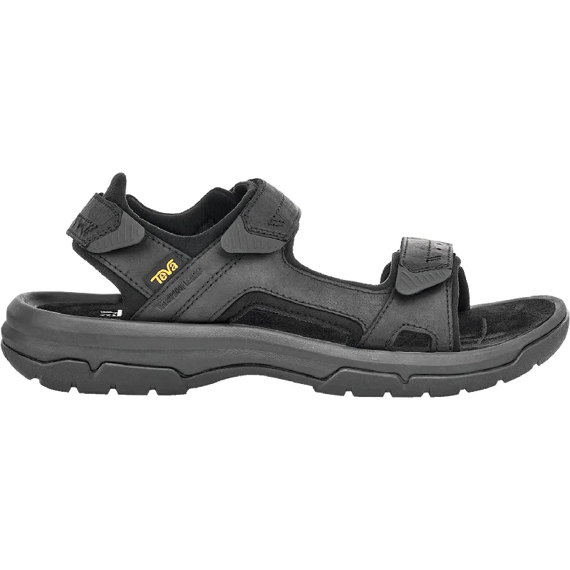 sandals for men with breathable designMen's Teva Langdon Sandal True Black Leather