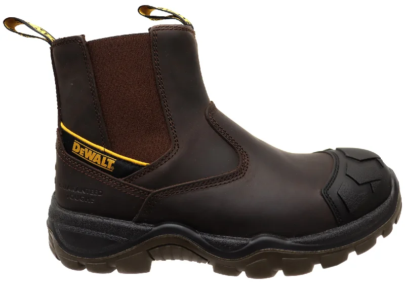 Comfortable leather boots for men with breathable design-DeWALT Mens Comfortable Leather PROComfort Hunter Safety Boots