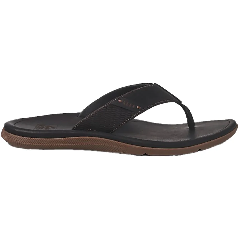 sandals with durable straps for long-term useMen's Reef Santa Ana Black Leather